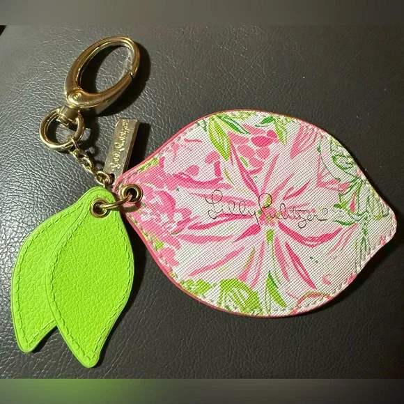 Lilly Pulitzer Lemon Handbag Charm/Key Chain.  Koala Me Maybe Pattern. NWOT. - Picture 3 of 6